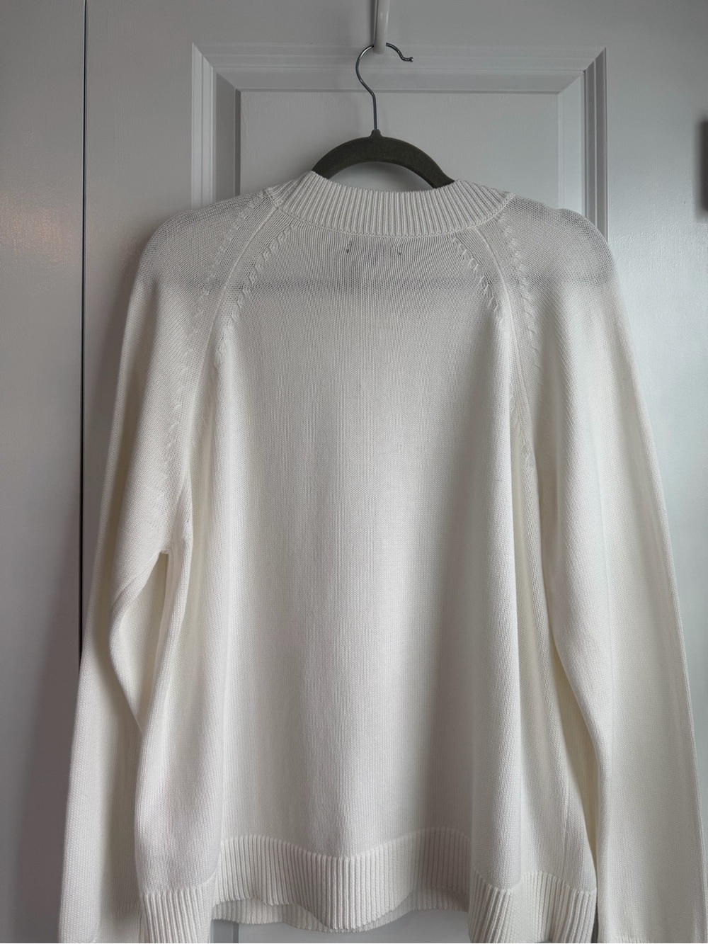 Quince Women’s 100% Organic Cotton Mock Neck Sweater Ivory NWT Size Large - Picture 4 of 10